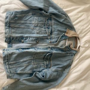 Oversized jean travelers jacket